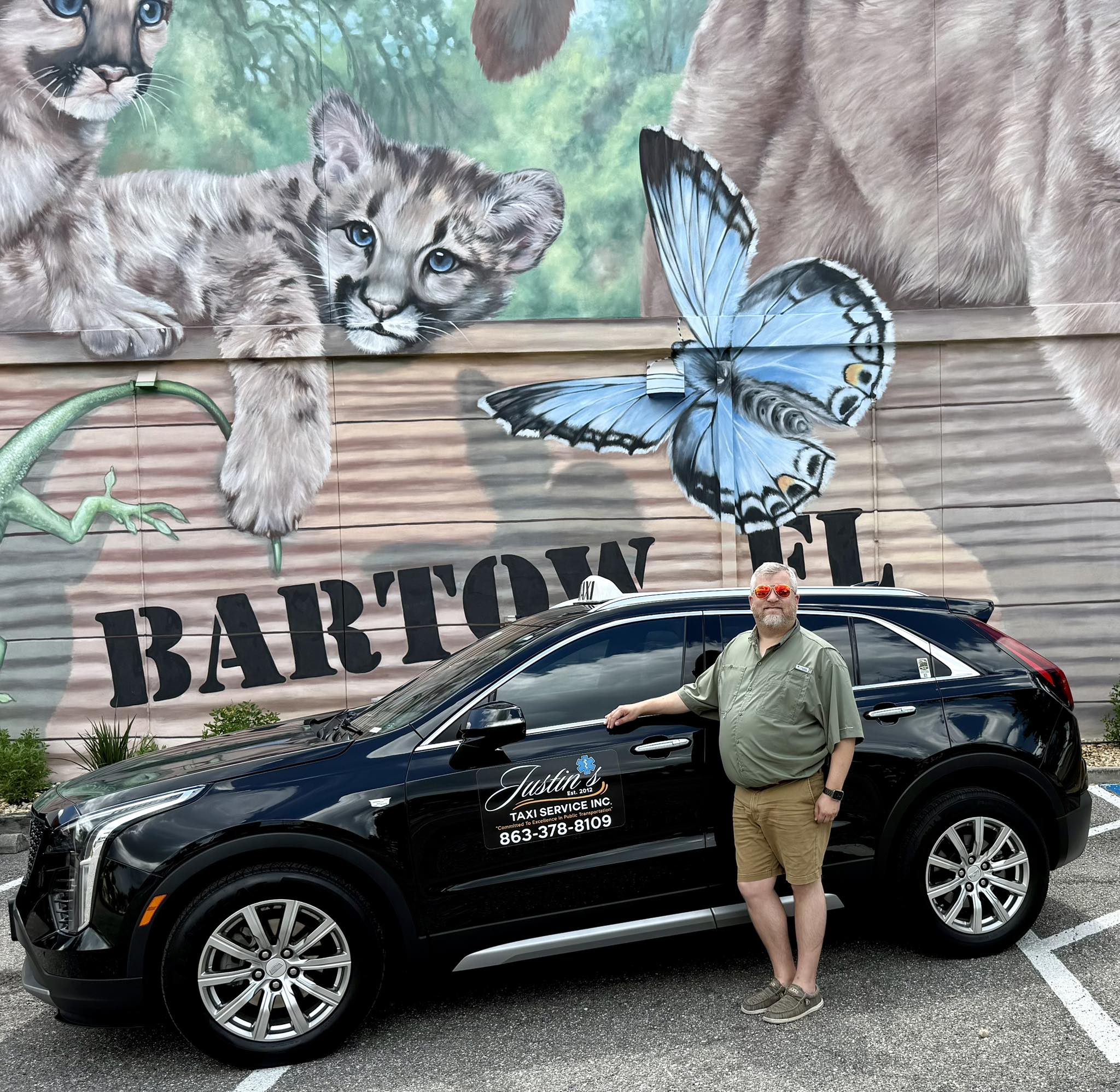 Justin’s Taxi Service vehicle in Bartow, Florida